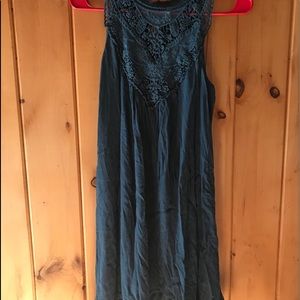 Dress with lace front